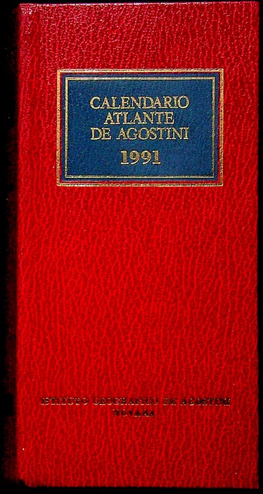 Calendario atlante De Agostini. A. 87Â° (1991).