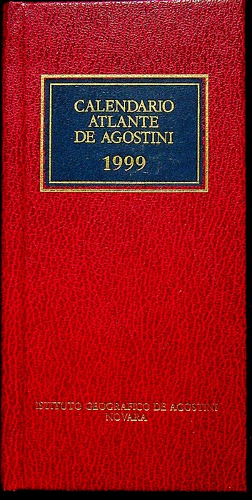 Calendario atlante De Agostini. A. 95Â° (1999).