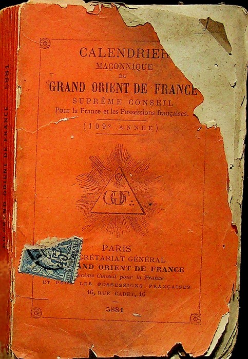 Calendrier maconique du Grand Orient de France: pour l'an 5881: …