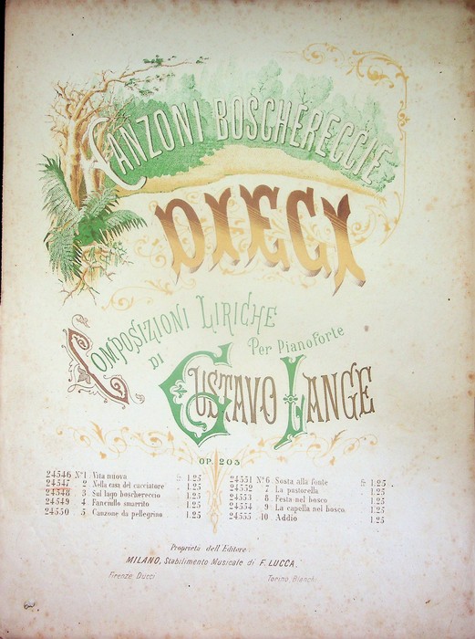 Canzoni boscherecce: Nella casa del cacciator op. 203.