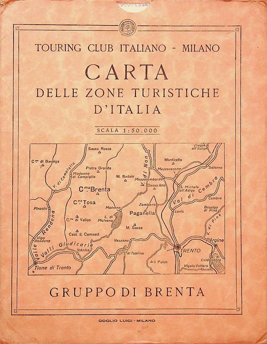 Carta delle zone turistiche d'Italia: Gruppo di Brenta.