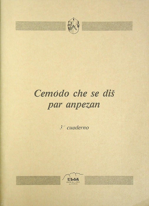 Cemodo che se dis par anpezan: 3Â° cuaderno: aprile 1989.