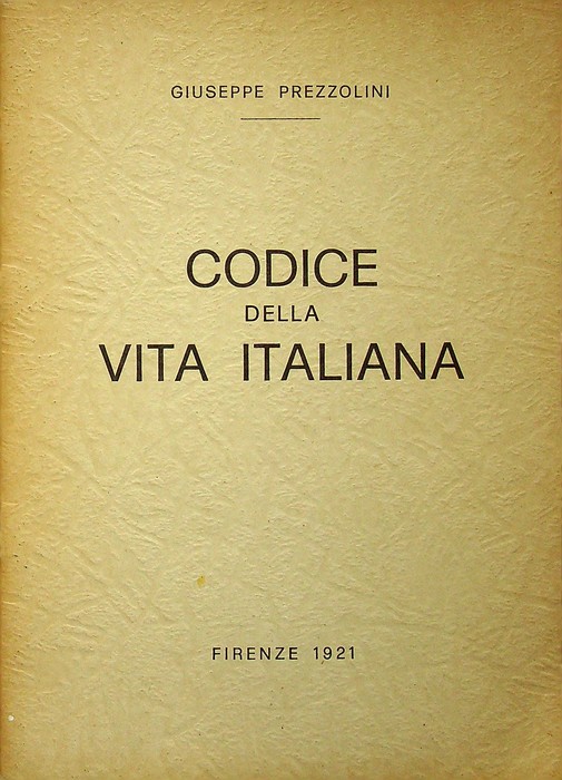 Codice della vita italiana.