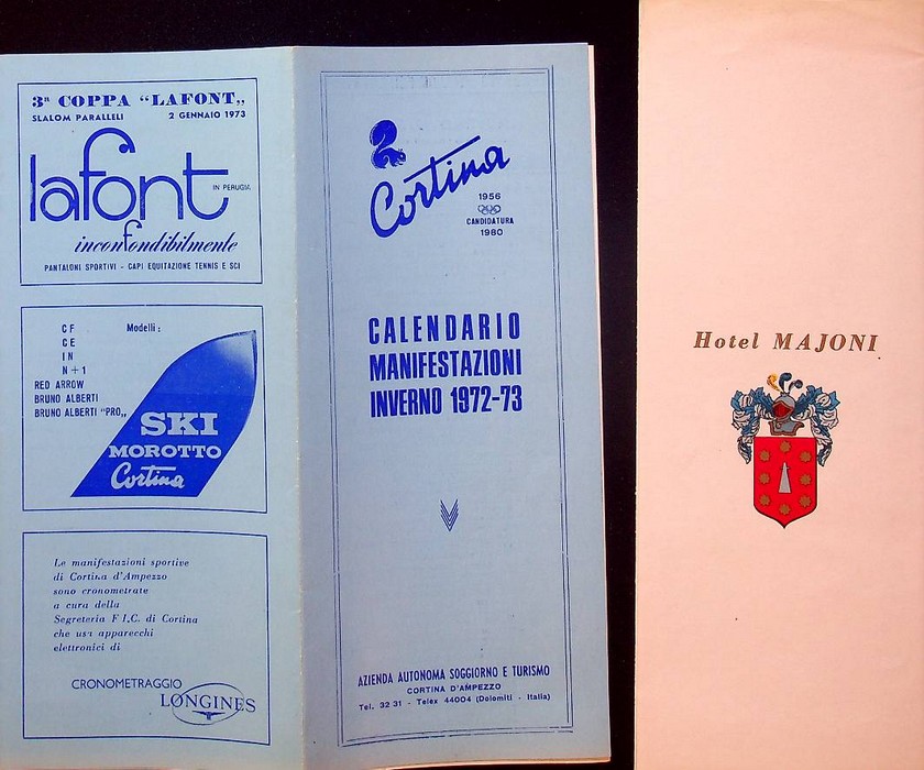 Cortina calendario manifestazioni inverno 1972-73â€‹