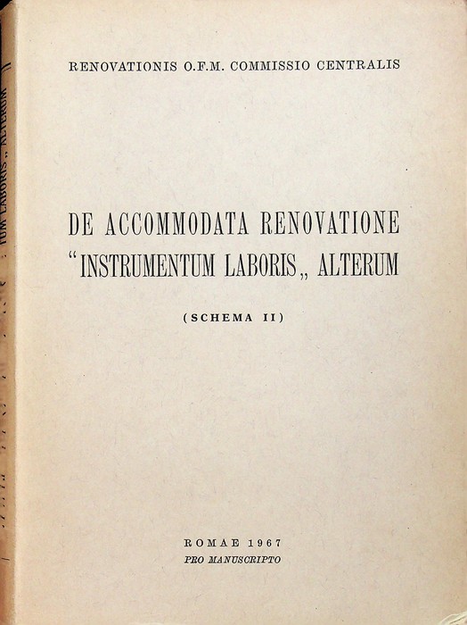 De accommodata renovatione instrumentum laboris alterum: schema II.