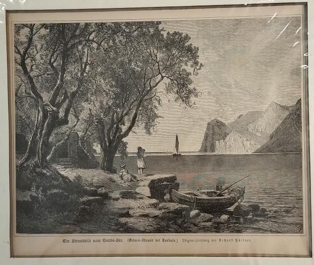 Der Gardasee, Olivenstrand bei Torbole.