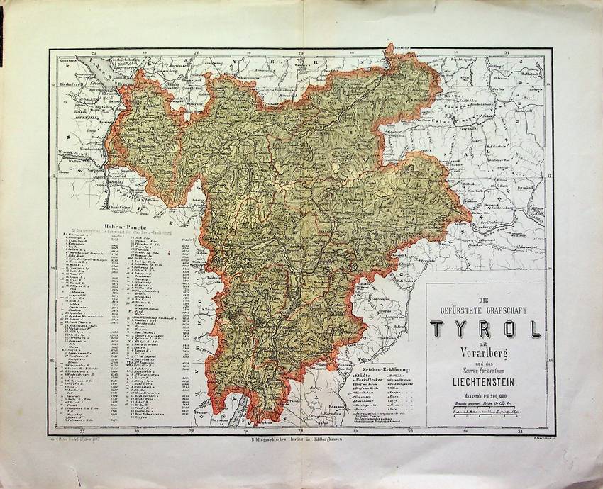 Die gefÃ¼rstete Grafschaft Tyrol mit Vorarlberg und das Souver FÃ¼rstenthum …