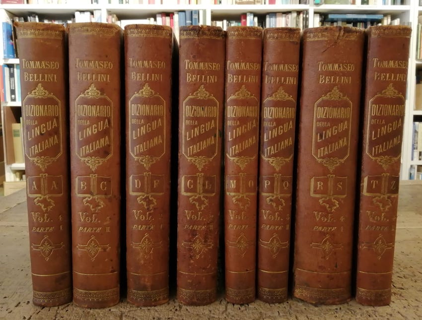 Dizionario della lingua italiana.