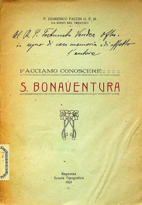 Facciamo conoscere S. Bonaventura: conferenza tenuta a Bagnorea quest'anno 1921 …