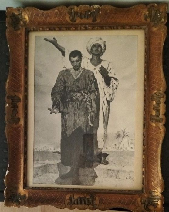 FOTOGRAFIA ORIGINALE DI UN DIPINTO di Soggetto orientale.