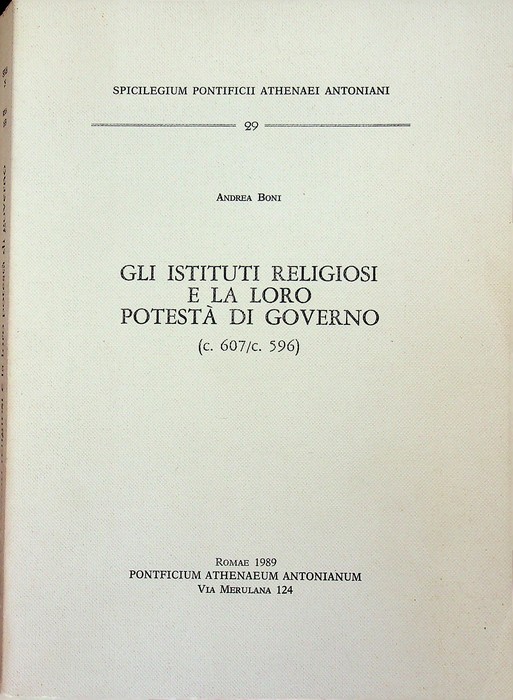 Gli Istituti religiosi e la loro potestÃ di governo: c. …