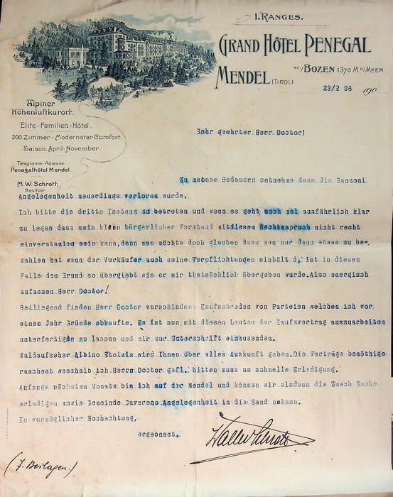 Grand Hotel Penegal: Mendel (Tirol) bei Bozen.