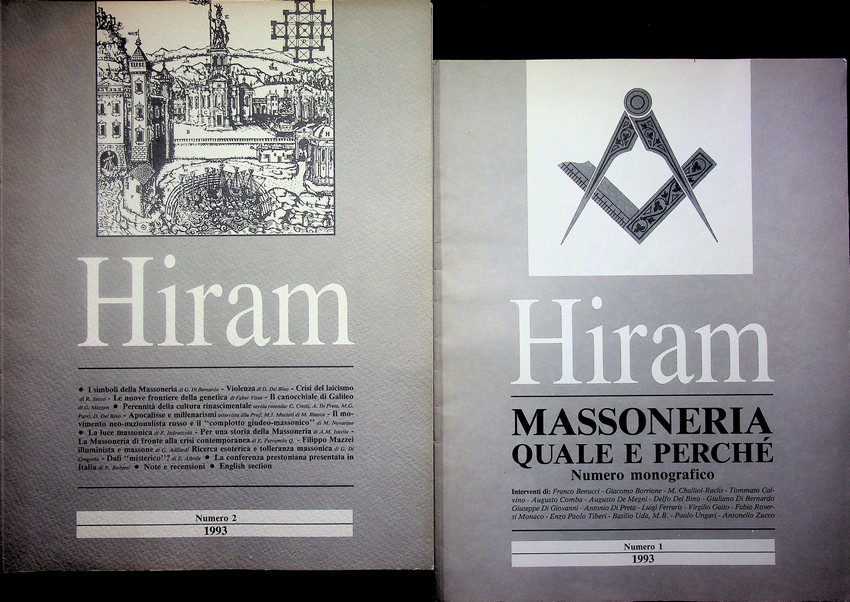 Hiram: organo del Grande Oriente d'Italia: 1-2-3-4-5 (1993).