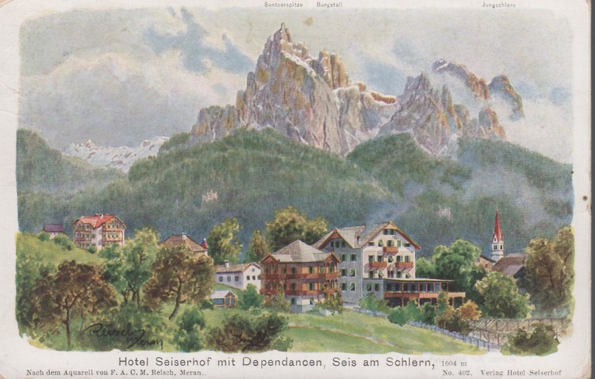 Hotel Seisehof mit Dependancen, Seis am Schlern, 1004 m.