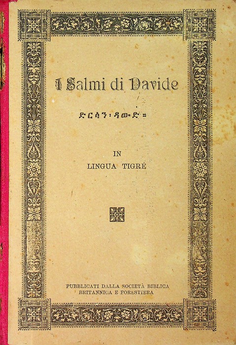 I salmi di Davide in lingua tigrÃ¨.