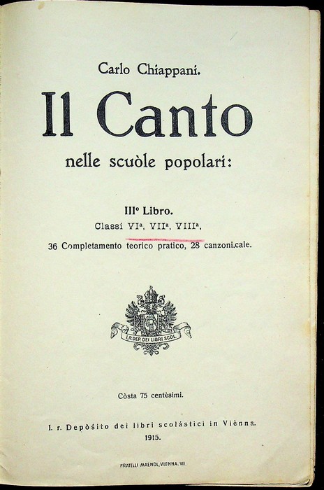 Il canto nelle scuole popolari: IIIÂ° libro: Classi VIa, VIIa, …