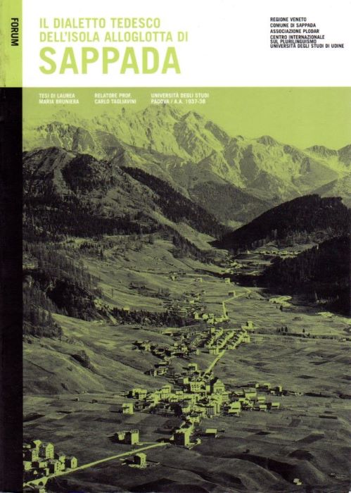 Il dialetto tedesco dell'isola alloglotta di Sappada: tesi di laurea.
