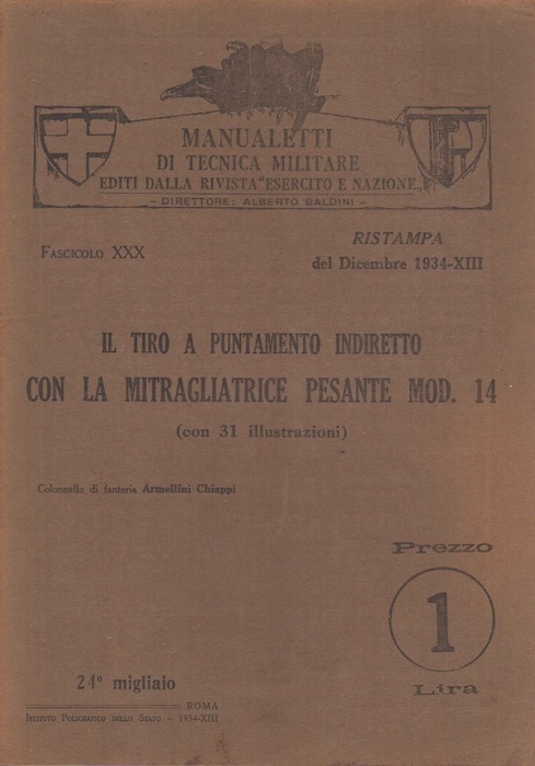 Il tiro a puntamento indiretto con la mitragliatrice pesante mod. …