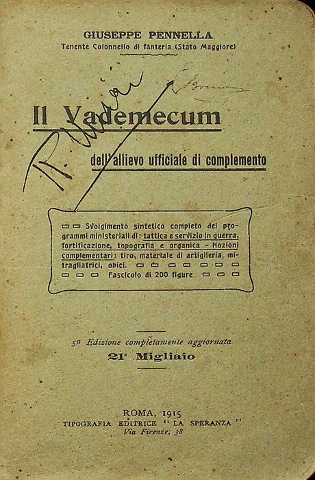 Il vademecum dell'allievo ufficiale di complemento: svolgimento sintetico completo dei …