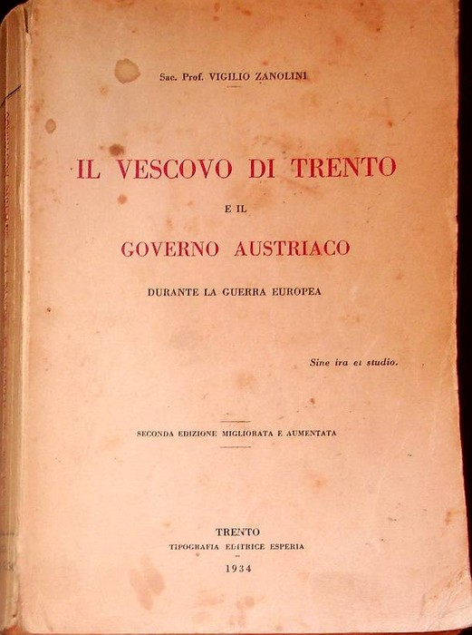 Il vescovo di Trento e il Governo austriaco durante la …