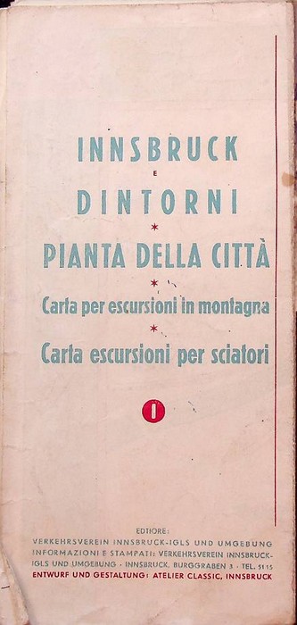 Innsbruck e dintorni, Pianta della cittÃ , carta per escursioni …