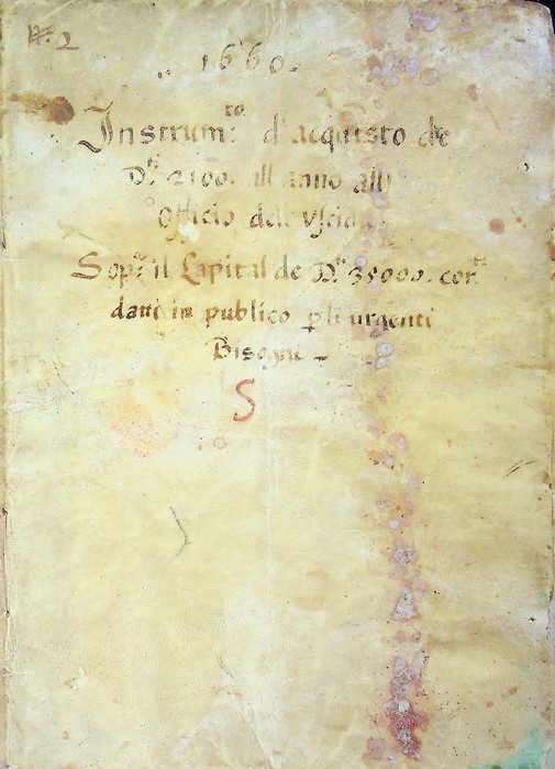 Instrument:to d'acquisto de D.ti 2100 all'anno all'Officio Uscida Sopra il …