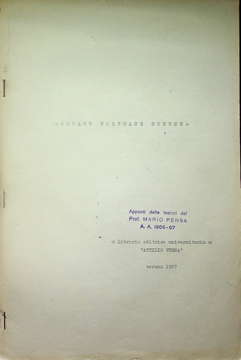 Johann Wolfgang Goethe.