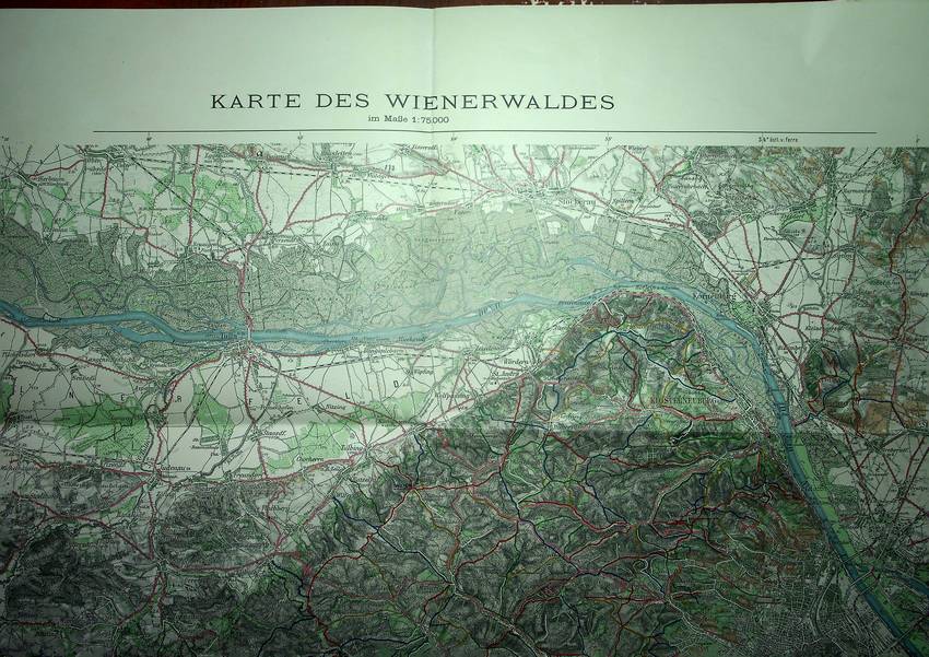 Karte der Wienerwaldes.