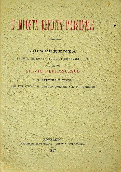L'imposta rendita personale.