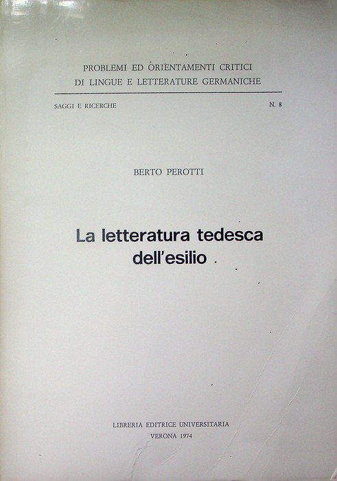 La letteratura tedesca dell'esilio.