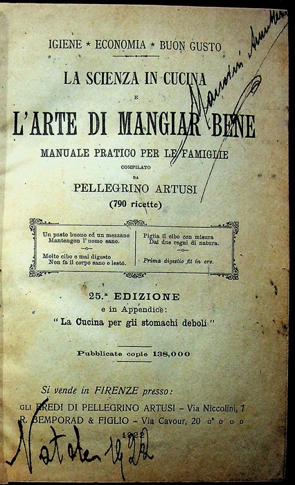 La scienza in cucina e l'arte di mangiar bene: manuale …