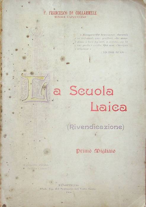 La scuola laica: rivendicazione.