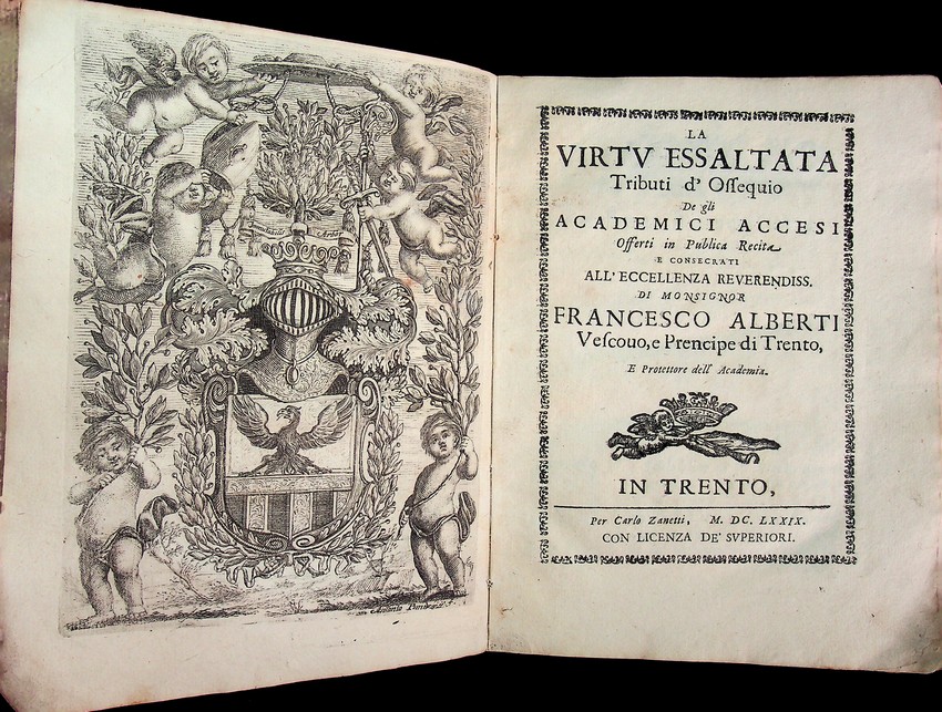 La virtu essaltata: tributi d'ossequio de gli Academici accesi offerti …