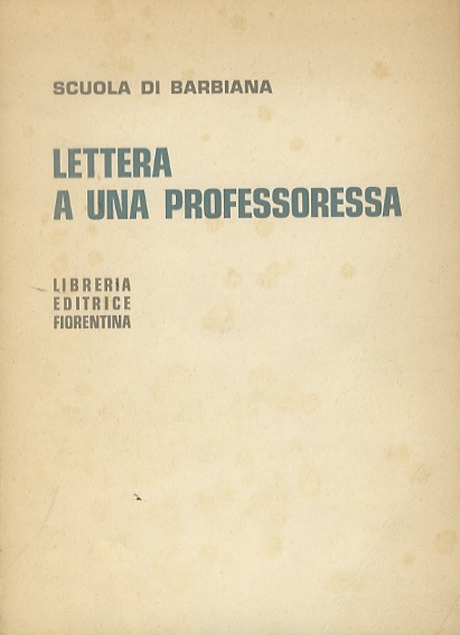 Lettera a una professoressa.