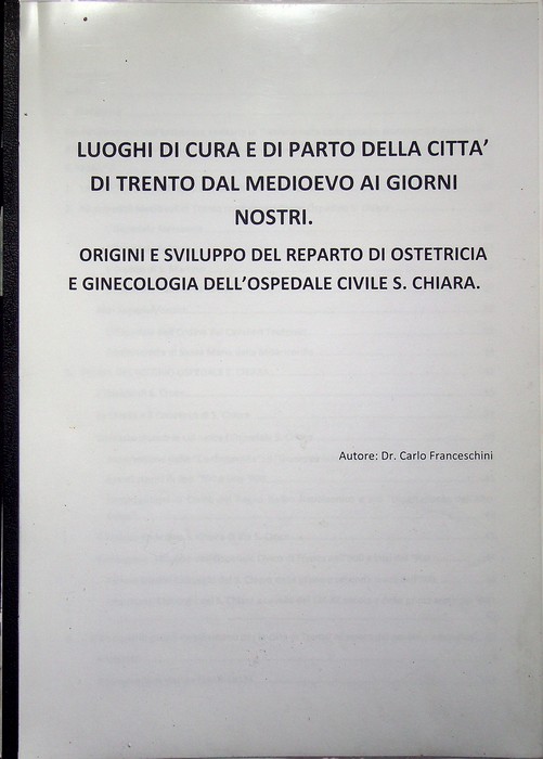 Luoghi di cura e di parto della cittÃ di Trento …