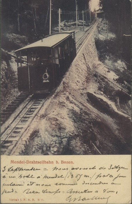 Mendel-Drahtseilbahn b. Bozen.