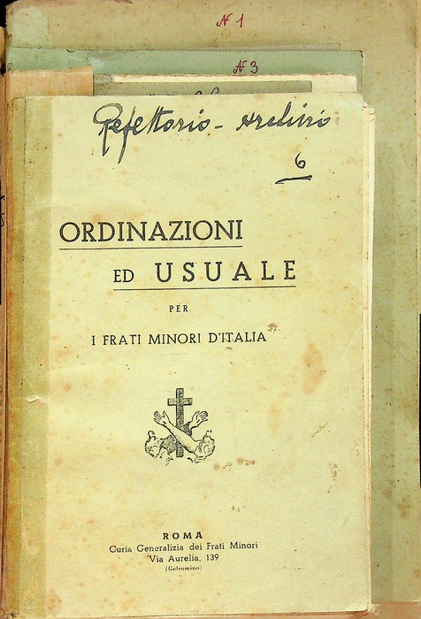 Miscellanea sulle ordinazioni dei frati francescani trentini: Ordinazioni ed usuale …