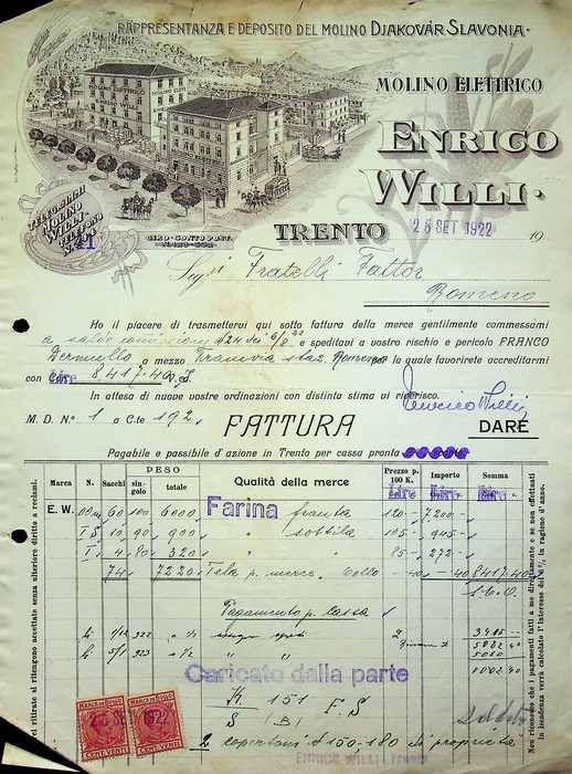 Molino elettrico Enrico Willi: Trento.