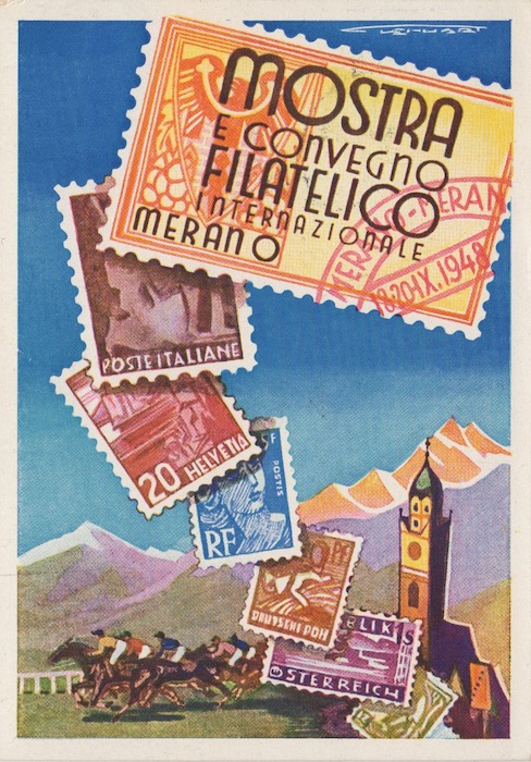 Mostra e convegno filatelico internazionale: Merano: 18-20-IX.1948.