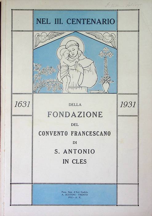Nel III. centenario della fondazione del convento francescano di S. …