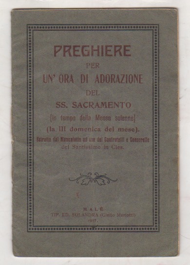 Preghiere per un'ora di adorazione del SS. Sacramento: (in tempo …