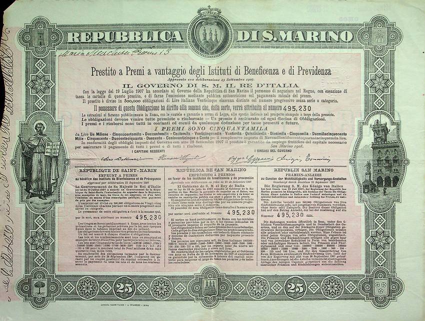 Prestito a Premi a vantaggio deli Istituti di Beneficenza e …