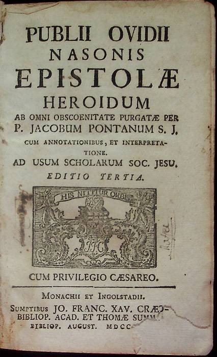 Publii Ovidi Nasonis Epistolae Heroidum Ab Omni Obscoenitate Purgatae Per …