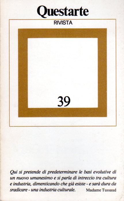 Questarte: anno VI, n. 5/6, settembre/dicembre 1982.