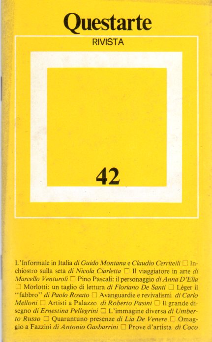 Questarte: anno VII, n. 3/4, agosto 1983.
