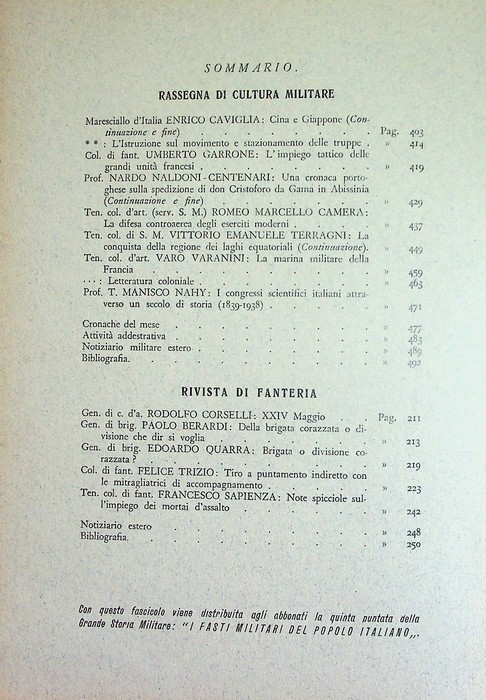 Rassegna di cultura militare: Anno I - N. 5 - …