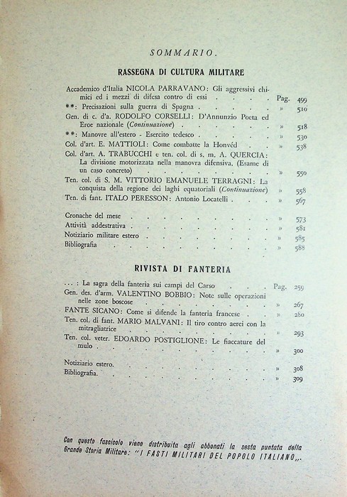 Rassegna di cultura militare: Anno I - N. 6 - …