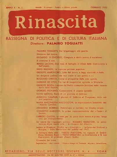 Rinascita: rassegna di politica e di cultura italiana.