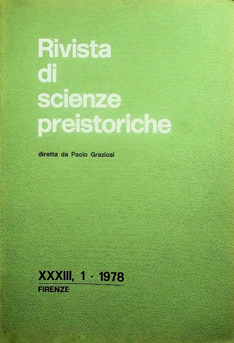 Rivista di scienze preistoriche: A. XXXIII,1 (1978).