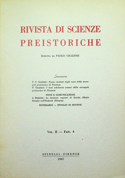 Rivista di scienze preistoriche: Vol. II - Fasc. 4 (1947).